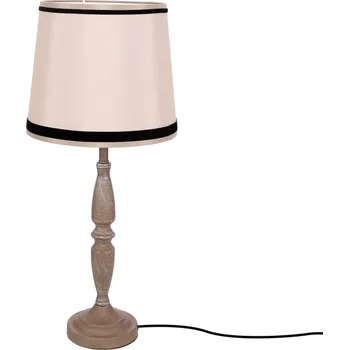 Lampička Stolní lampa CARDINALE, výška 58 cm, tmavě šedá, 1x40 E27, béžové stínidlo