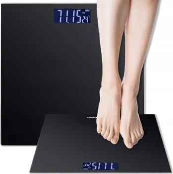 Osobní váha KOUPELNOVÁ VÁHA GRUNDIG Elektronická SKLENĚNÁ 180 kg černá + 2x AAA baterie