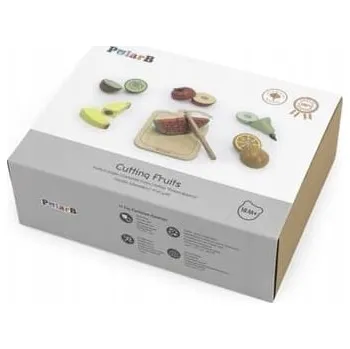 Dřevěná hračka Viga 44211 Sada na krájení na prkénku - ovoce