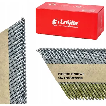 Hřebík Hřebíky do hřebíkovačky papírové 2,8x63mm 34° 2000ks Kroužkové POZINK