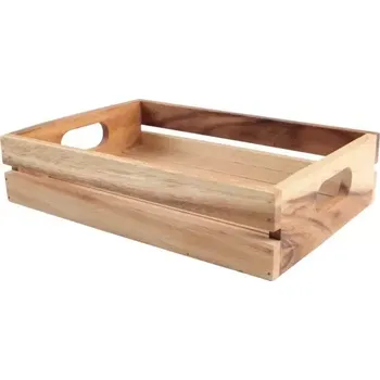 Úložný box Bedýnka dřevěná ke stojanu 226619029 30x21x7 cm, bez dekoru