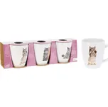 Hrnek s uchem Kočky, sada 3 ks, keramika, objem: 0,22 litru, výška: 91 mm