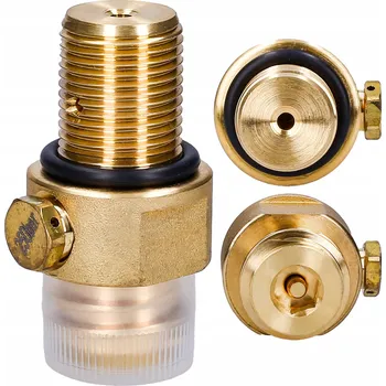 Příslušenství pro výrobník sody Dvojcestný ventil Verano pro bombičky SodaStream, zlatý