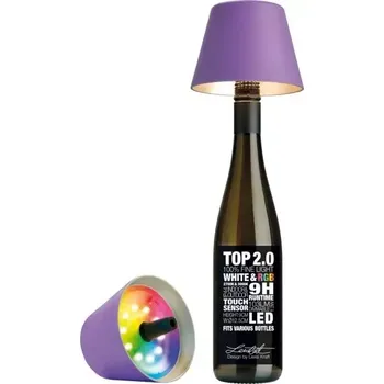 Lampička Stolní LED lampa na láhev Sompex Top 2.0 14 cm, fialová