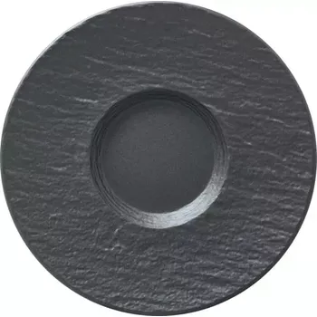 Podšálek na kávu Villeroy & Boch Manufacture Rock 15,5 cm, černý