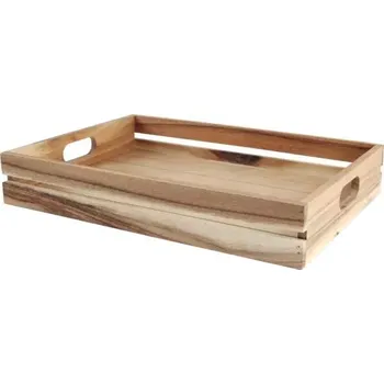 Úložný box Bedýnka dřevěná ke stojanu 226619030 42x30x7 cm, bez dekoru