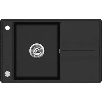 Granitový dřez Granitový dřez Aquasanita Bella 780.0E black metallic