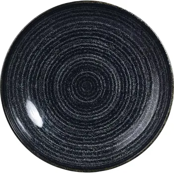 Talíř CHURCHILL Homespun Charcoal Black hluboký talíř, kulatý, průměr: 182 mm