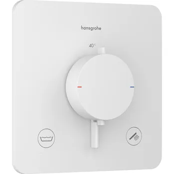 Vodovodní baterie Hansgrohe Ecostat Comfort Q vanová baterie pod omítku s termostatem bílá 33717700