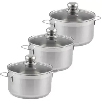 Sada nádobí Sada hrnců 6-dílná Gastro City nerez