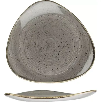 Talíř CHURCHILL Stonecast Peppercorn Grey Hluboký talíř, trojúhelník, průměr: 229 mm