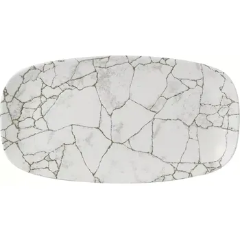 Talíř CHURCHILL Kintsugi Agate Grey mělký talíř, délka: 355 mm