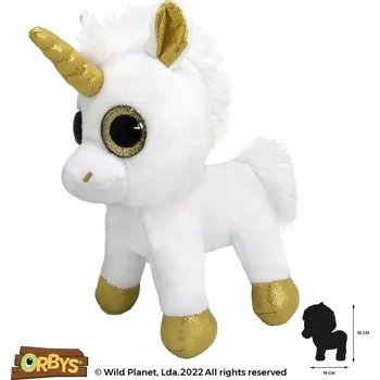 plyšák Orbys - Jednorožec zlatý plyš
