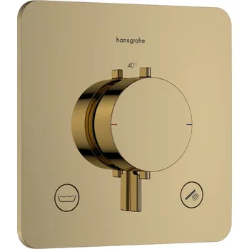 Vodovodní baterie Hansgrohe Ecostat Comfort Q vanová baterie pod omítku s termostatem zlatá 33717990