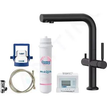 Vodovodní baterie kielle Dřezová baterie včetně filtrace, matná černá 10525SFI94