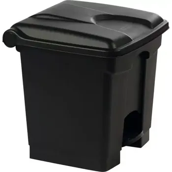 Odpadkový koš Plastový pedálový koš 30 l, černý