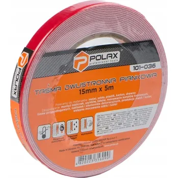 Lepicí páska Oboustranná pěnová páska bílá 15mm x 5m Polax