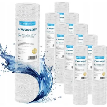 vodní filtr Vodní filtr, provázková vložka Wessper 10" 5 mikronů PP5 předfiltr, 10 kusů