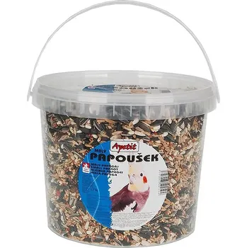 Krmivo pro ptáka Apetit Malý papoušek 1,7kg, kbelík