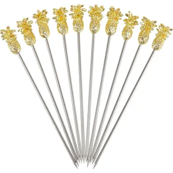 Párátko a napichovátko Napichovátka ANANAS zlatá - 10 ks