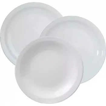 Talíř Bílá 18dílná sada talířů Arcoroc Hotelerie (6x mělké, 6x hluboké, 6x dezertní)