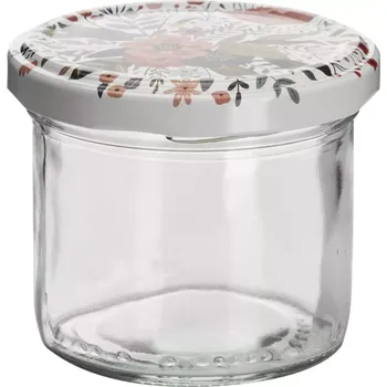 Sklenice Zavařovací sklenice Gastro 125 ml, víčko šroubovací letní kvítí, sada 6 ks