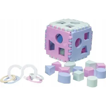 Hračka pro nejmenší Shumee Dětská sada vložka kostka Mimi + kousátka v krabičce 13x13cm 6m +