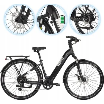 Elektrokolo Elektrokolo ATTABO E-SPATE 2.0, 17 palců, černé, 28", 540 Wh, 9 rychlostí