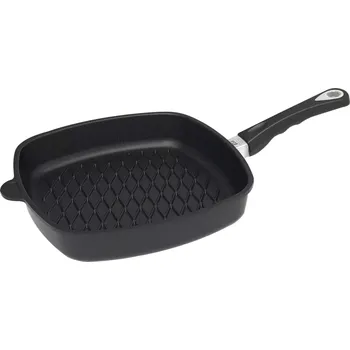 AMT GASTROGUSS Hranatá pánev, délka: 280 mm, s BBQ vzorem