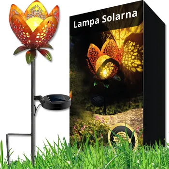 Venkovní osvětlení SOLÁRNÍ ZAHRADNÍ LAMPA LED ZAPICHOVACÍ DO ZEMĚ DEKORACE DO ZAHRADY KVĚTINA LED