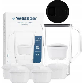 Filtrační konvice Filtrační konvice Wessper D1 SOLID FutureFlow 2,8l černá + 6x aquamax