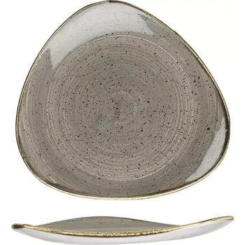 Talíř CHURCHILL Stonecast Peppercorn Grey Mělký talíř, trojúhelník, průměr: 192 mm