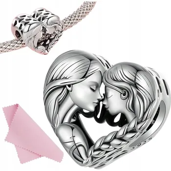 Přívěsek Přívěsek Charms SESTRY sestry stříbrné srdce charms STŘÍBRO ryzost s925