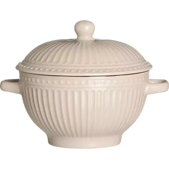 Polévková mísa Miska s víkem Senja, objem: 0,60 litru, výška: 130 mm, ø: 150 mm, krémová