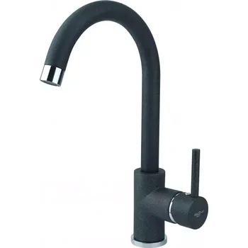 Vodovodní baterie Dřezová baterie Aquasanita Helika Sabia 5523 Black metallic