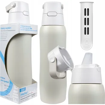 Láhev Filtrační láhev Dafi Solid Steel 0,5 l bílá