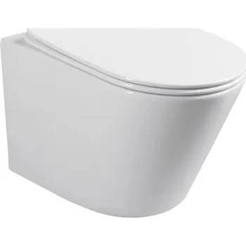 Klozet Závěsné WC Aquasyst rimless se sedátkem soft-close, slim