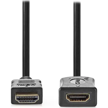 Video kabel NEDIS prodlužovací High Speed HDMI 2.0 kabel s ethernetem/ 4K@60Hz/ zlacené konektory HDMI-HDMI/ černý/ bulk/ 5m