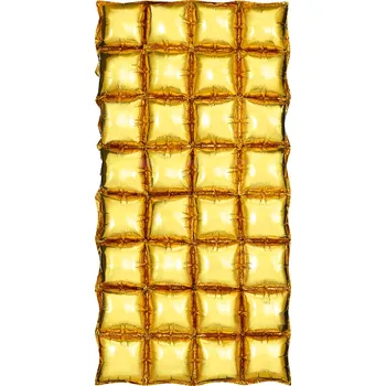Zlatý fóliový balónkový závěs 72×143 cm – lesklá nástěnná dekorace