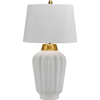 Lampička Keramická stolní lampa Bexley - bílá / mosaz