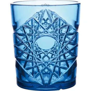 Sklenice Polykarbonátová sklenice 350 ml, modrá s dekorem