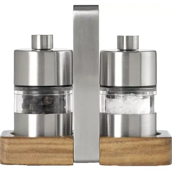 Mlýnek na koření AdHoc Menážka sada mlýnků na pepř a sůl, výška: 93 mm, délka: 100 mm, šířka: 52 mm