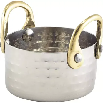 GENWARE Servírovací miska nerezová, tepaný povrch, výška: 40 mm, průměr: 75 mm