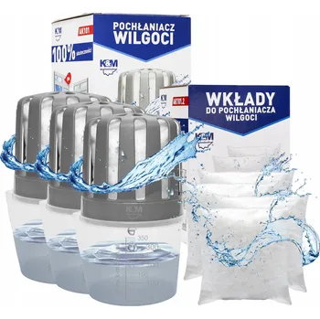 Odvlhčovač vzduchu Pohlcovač vlhkosti odvlhčovač vzduchu K&M AK101 3x zařízení + 7x náplň