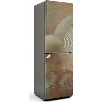 Fototapeta Samolepicí Nálepka Bubble Free na Ledničku Abstraktní kruhy a linie