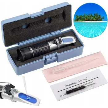 REFRAKTOMETR MĚŘIČ ZASOLENÍ VODY 0-100% SALINOMETR SOLANKY