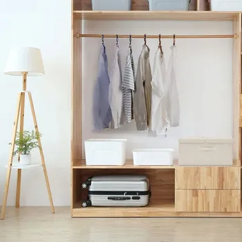 Úložný box Úložný box, látkový, 50x30x25 cm, krémový