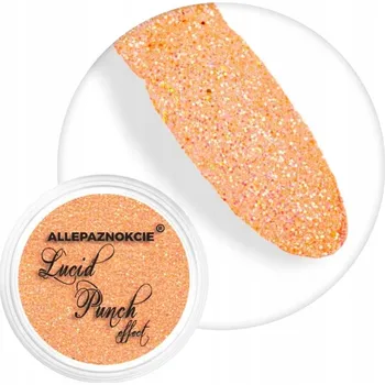 ALLEPAZNOKCIE Pudr Ozdoby Na Nechty Lucid Punch Effect oranžový Č. 3