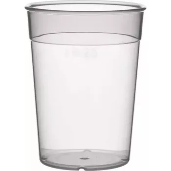 Sklenice Kelímek plastový pro vícenásobné použití Gastro cejch 0,25 l, mléčný
