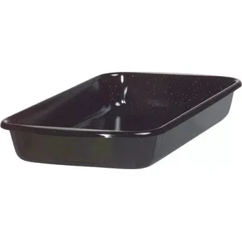 Plech na pečení Plech smalt Riess Profi 36x21,5 cm, černý